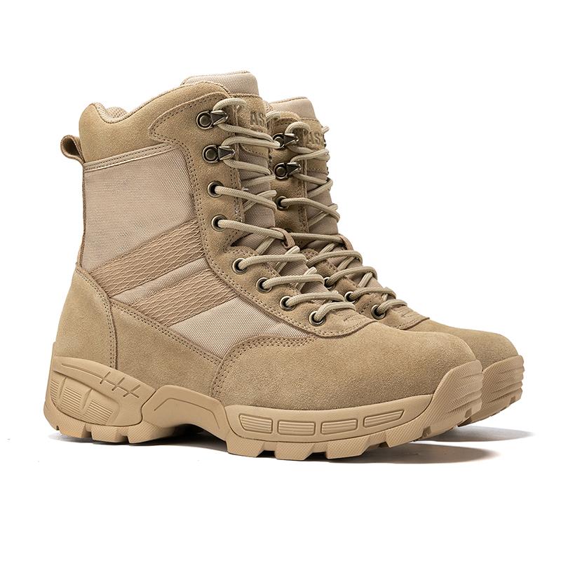 

TUINANLE/мужские альпинистские ботинки, нескользящие высокие кеды, тренировочная обувь на платформе, мужская походная обувь на молнии 47 песочный