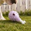 Pet Enrichment Toys Dog Treat Dispenser Toy, Spiky Chicken Leg Chew Rubber Interactive Safe Chewing for Small Medium Large Dogs Puzzle Feeder