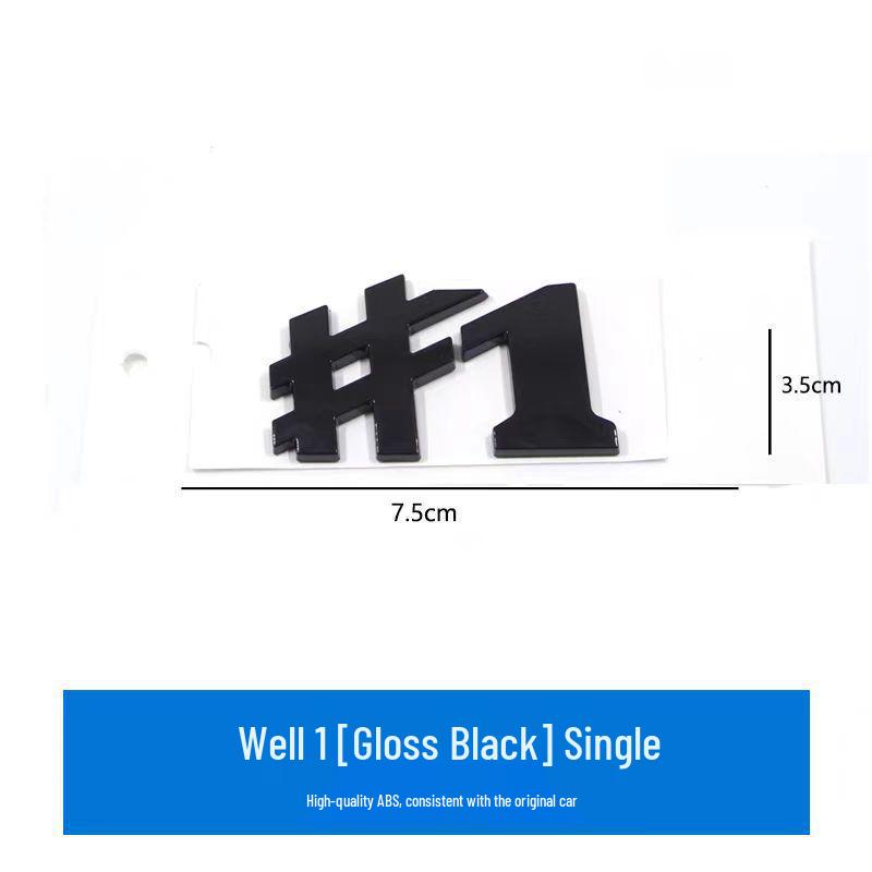 Compatible with Mercedes Smart Front & Rear Emblems, 'Smart Little Elf' Letter Stickers, Modified Car Tail Number Decals