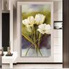 Abstract Canvas Painting Retro White Flower Poster Print Modern Wall Art Pictures for Living Room Bedroom Nordic Home Decorative