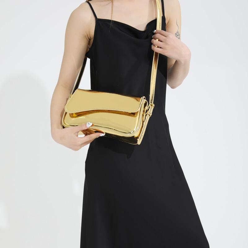 Luxury PU Leather Shoulder Bags Women  New Fashion High Quality French Women's Handbags Solid Designer Crossbody Bags