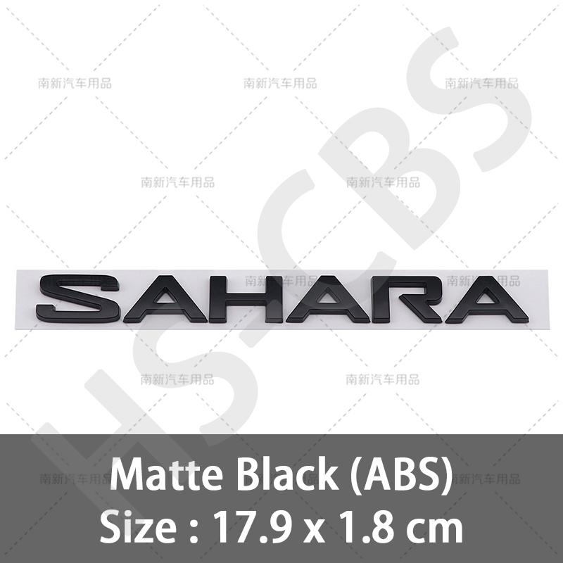 

1Pc 3D ABS SAHARA Letter Car Logo Rear Trunk Emblem Badge Auto Body Fender Stickers Tailgate Decorative Stickers Accessories