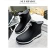 Couples Outdoor Casual Comfortable Anti Slip Waterproof Wear Resistant Short Tube Rain Shoes