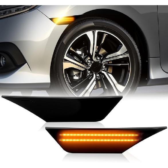 D-Lumina Sequential Amber LED Side Marker Lights Turn Signal Lamp Assembly for BMW E90 E91 E92 E93 E46 E53 E60 E61 X3 E83 X1 E84 E81 E82 E87 E88 Side