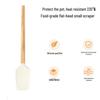 Silicone Spatula Set with Wooden Handle - Heat Resistant, Food Grade for Baking and Cake Cream.