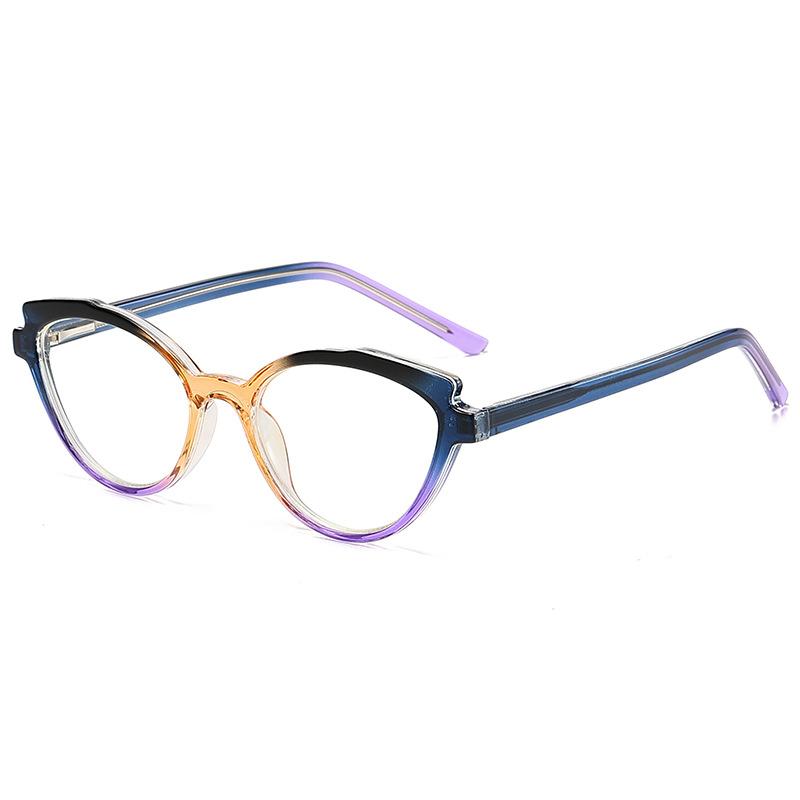 Fashion Versatile Anti-Blue Reading Glasses Progressive Frame Flat Light Ferrule Cp Imitation Plate Reading Mirror