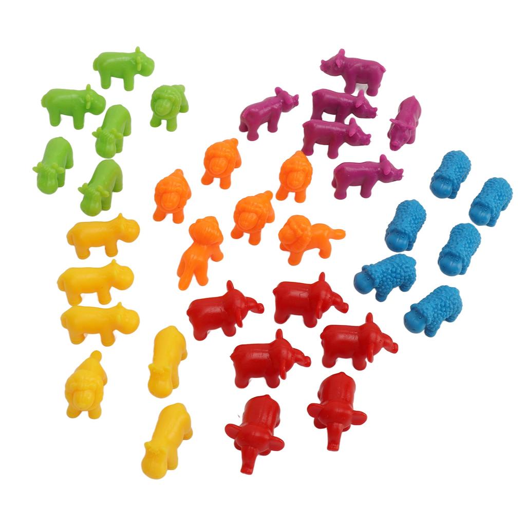 Counting Animal Toy Color Sorting Learning Fine Motor Skills Matching Game Animals Toy with Bowls