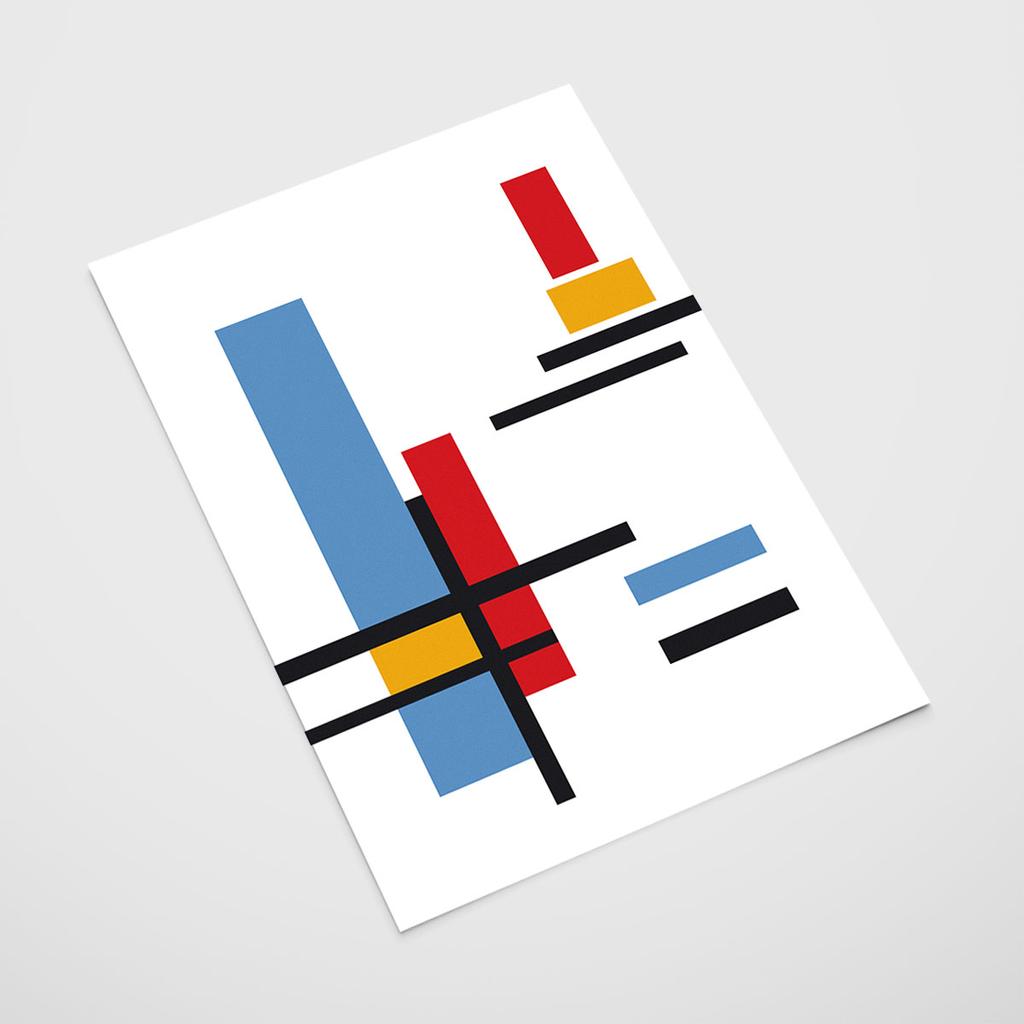 Poster Mondrian Geometry