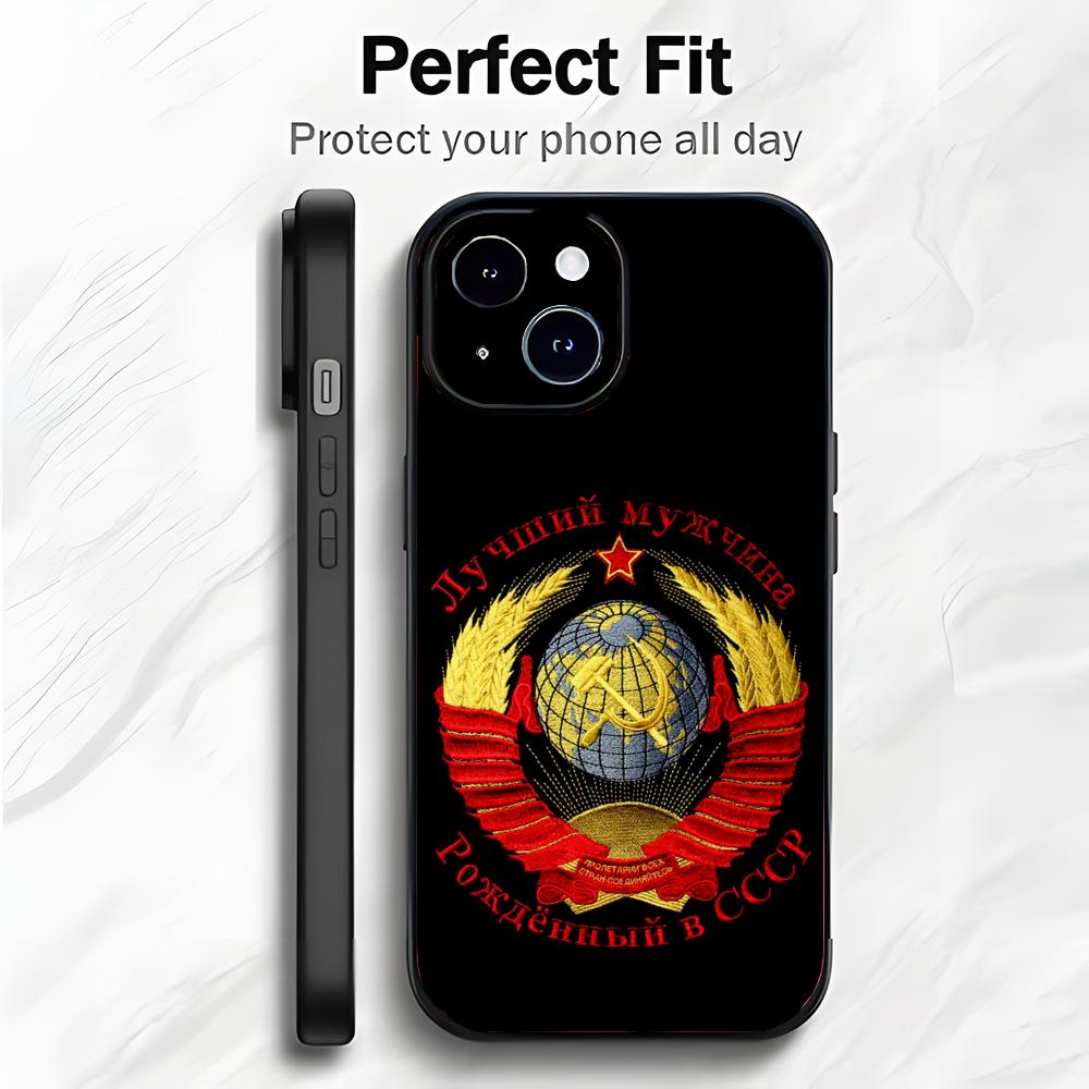 Historický symbol národa S-Sovětský svaz Pouzdro na telefon Pouzdro na telefon Měkké balení Lehké Pro iPhone17 16 15 14 13ProMax