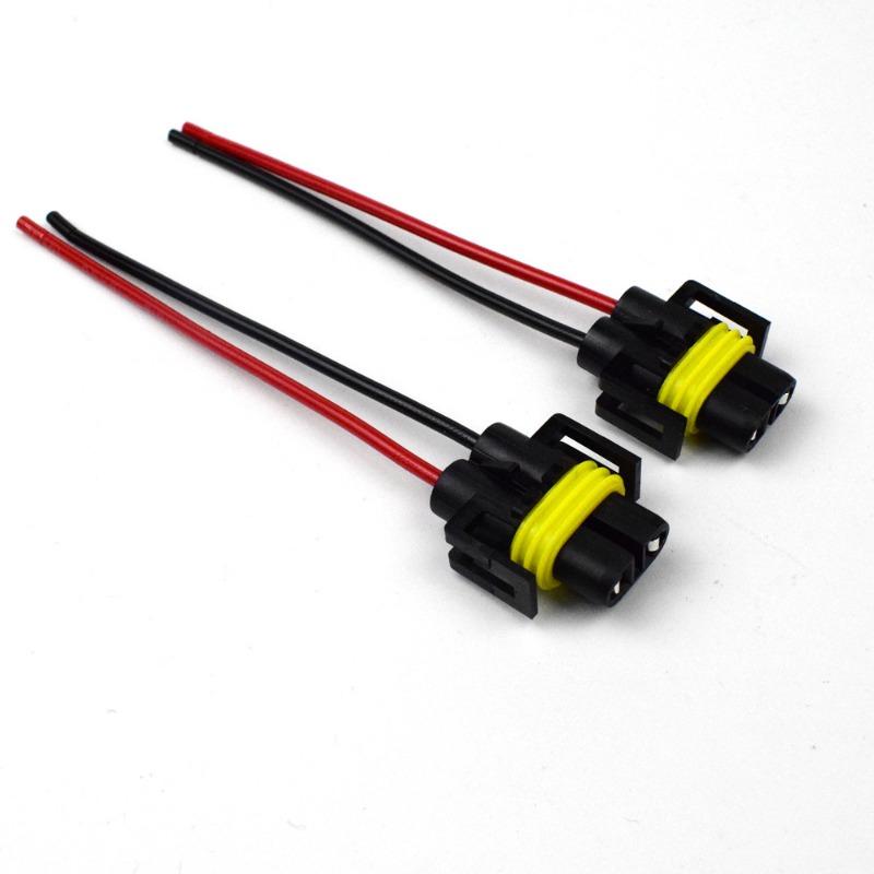 2PCS H11 H8 H9 9005 880 H16JP Wiring Harness Waterproof Male Female Socket Connector Plug Extension Pigtail for Car LED HID