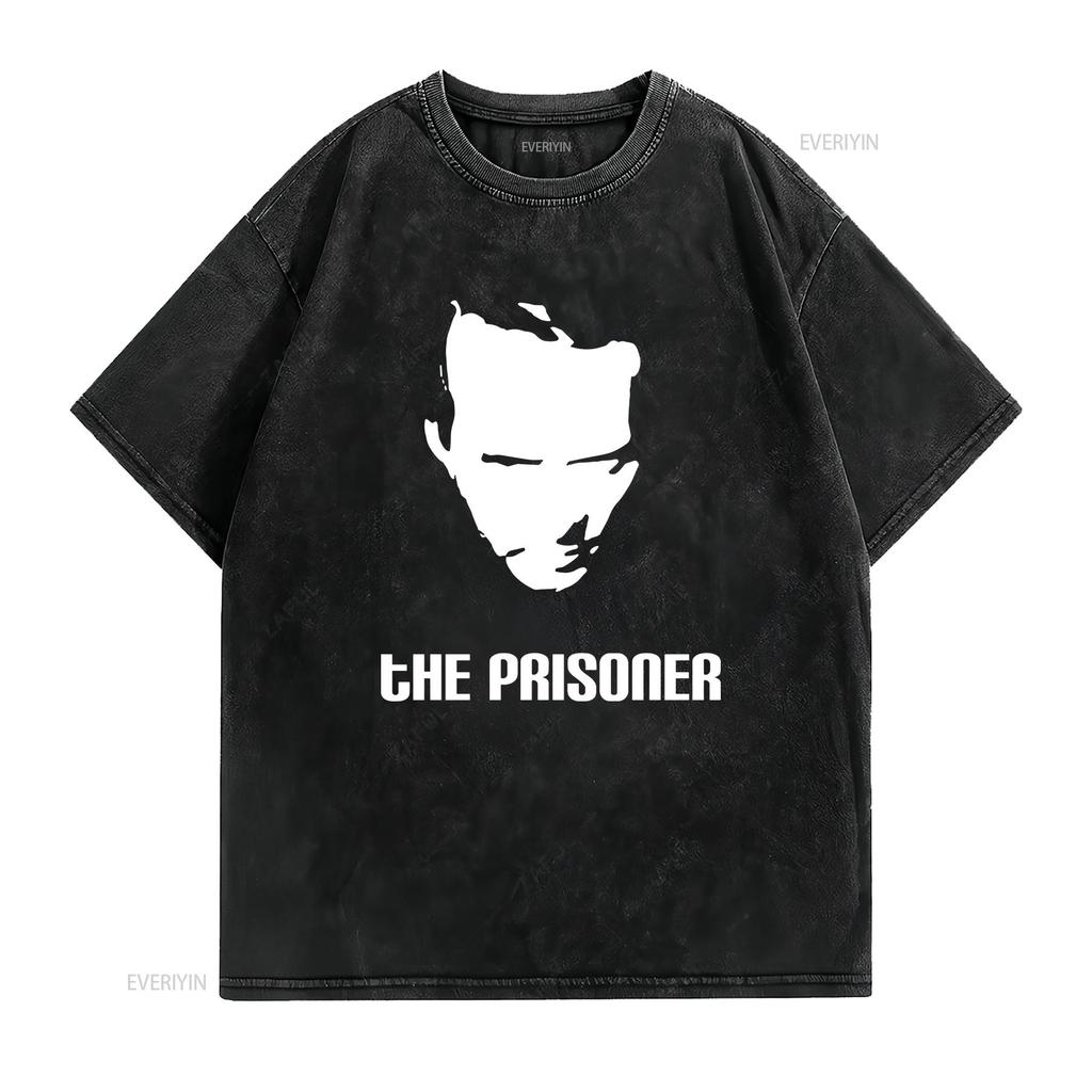 The Prisoner Bike Vintage T Shirt Vintage Washed Designer Clothes Streetwear Homme Top For Everyday Wear Unisex Versatile