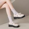 Fashion 2025 Summer New Fashion Solid Color Metal Buckle Designer High Heels Outdoor Leisure Party Sweet Women Shoes with Bow Decoration