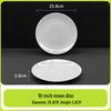Kangmo Pure White 10-inch Moonlight Ceramic Plate