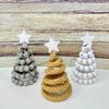 Christmas Tree Desktop Ornament Nordic Style Artificial Swivel Beads Top Star Small Artificial Tree Festive Holiday Decoration