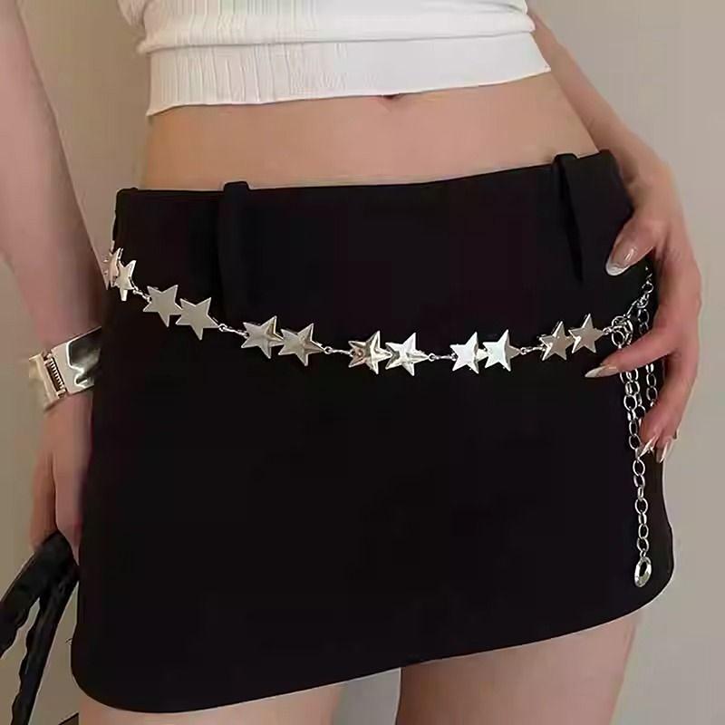 Retro Versatile Ethnic Style Metal Bohemian Waist Chain Belt For Women  Sweater Chain Waist Seal Body Decor Accessories