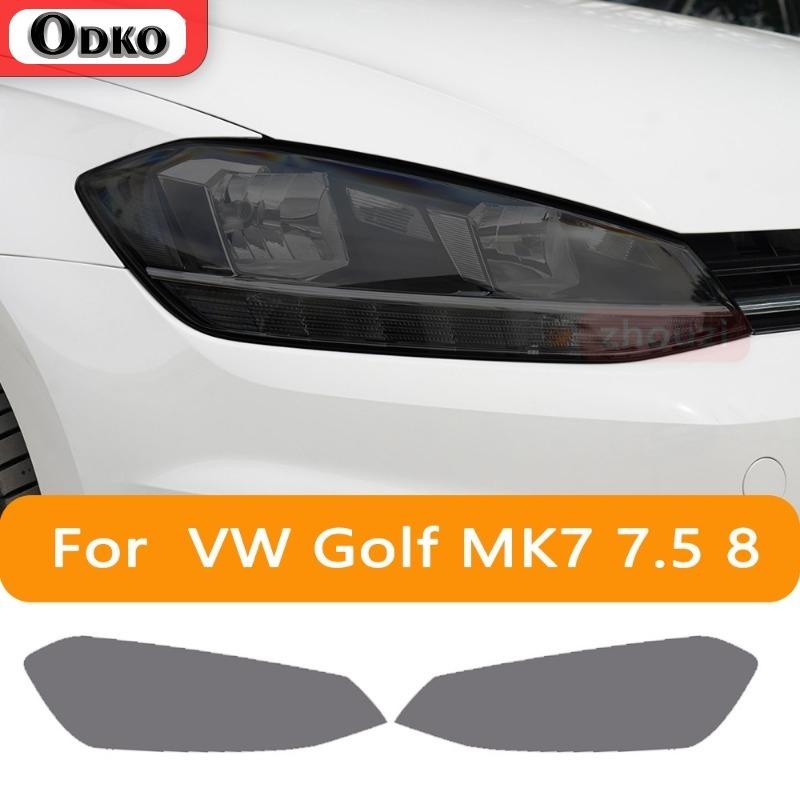 For Volkswagen VW Golf 7 MK7 2012- Car Headlight Tint Smoked Black Protective Film Taillight Vinyl Transparent TPU Sticker