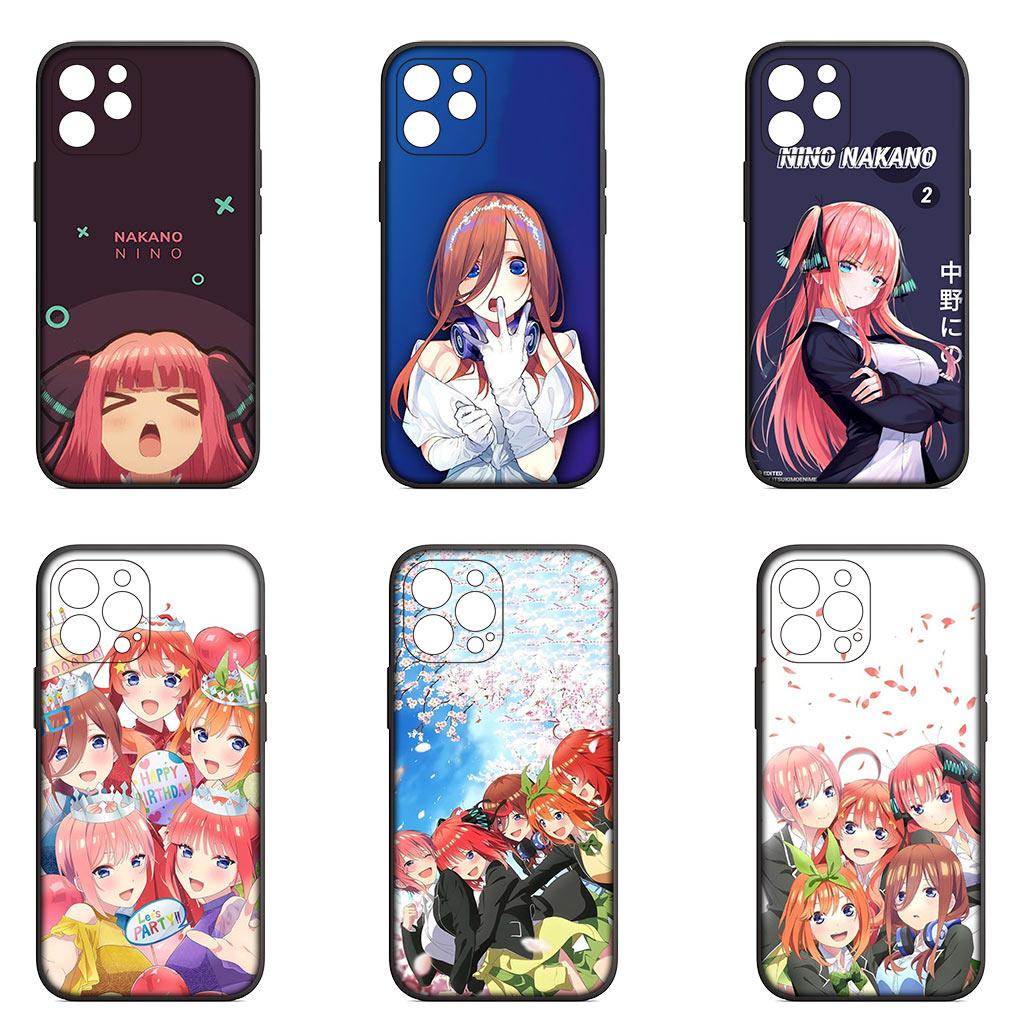 Nakano Ichika Miku Itsuki Nino Yotsuba Soft Phone Cover for Apple iPhone 15 14 Plus 13 12 Mini Pro Max XR + 13Pro 14+ 15+ Case