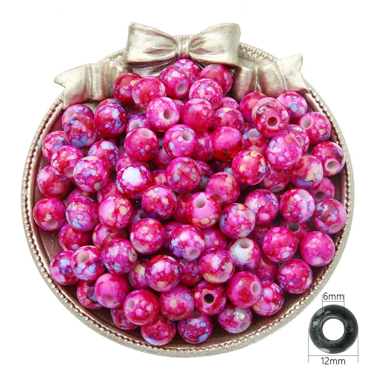 

30/50/100 шт. акриловые бусины с макроотверстиями в форме цветка, бусины-разделители, свободные бусины для изготовления ювелирных изделий 12mm 30pcs фуксия