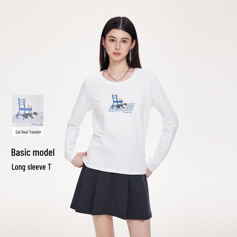 FivePlus Women s Casual Long Sleeve Round Neck T-Shirt M