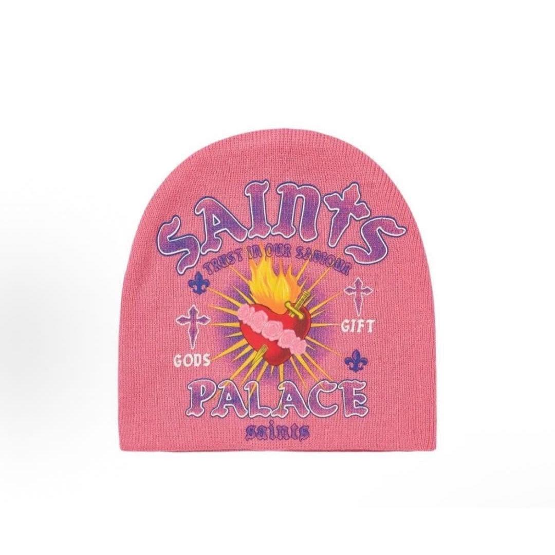 Used Palace Skateboards Pink Beanie Palace God Gift