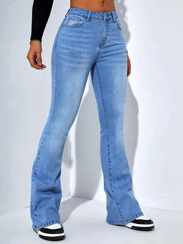 2024 High-Waisted Slimming Stretch Straight-Leg Micro-Flare Jeans