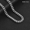 10PCS Cuban Chain 3.5/5/7/9mm Mens Necklace Stainless Steel Chain for Women Jewelry Christmas Gift