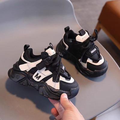 Boys' Sports Shoes 2024 European  American Primary School Students' Father Shoes Casual  Lightweight Children's Running Shoes
