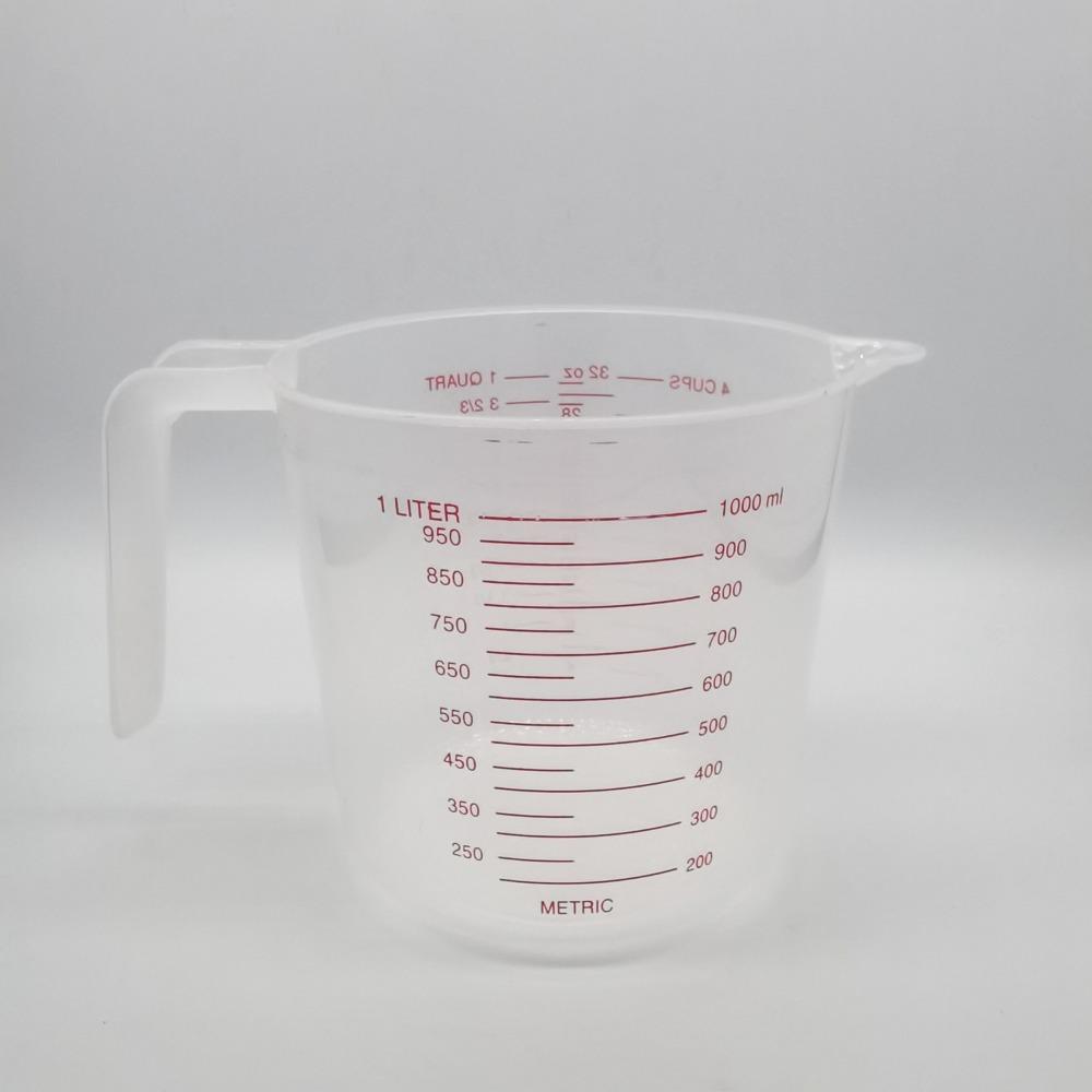 Cup Marking Clear Plastic Measuring Cup With Spout With Handles Plastic Mug Ounce and Ml Cup Flour Measuring