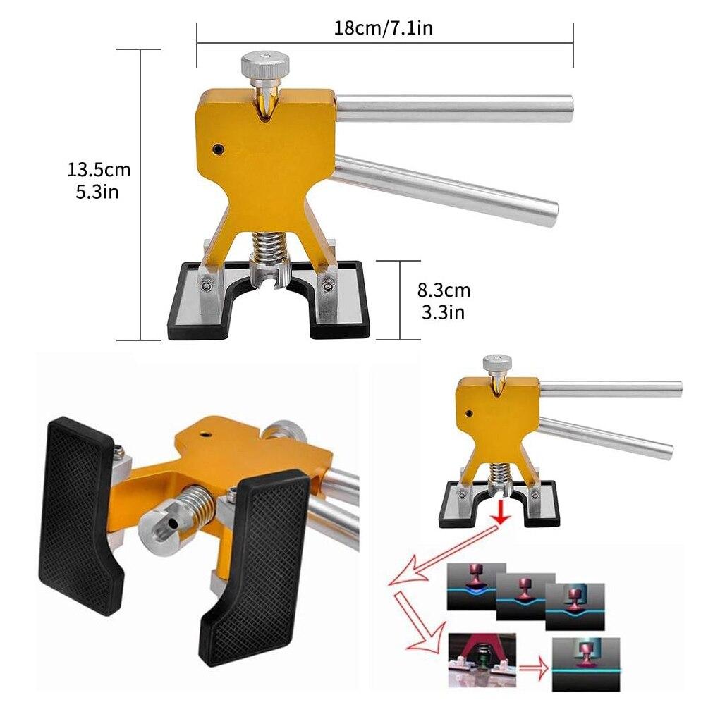 Paintless Body Dent Repair Kit Bridge Puller Accessories Include 30 Puller Tabs Suction Cup