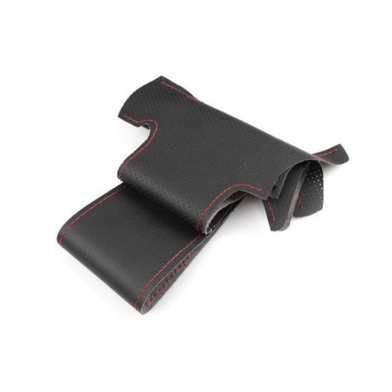 Black Steering Wheel Leather Cover Trim For Hyundai Accent Kia Rio5 2006-2011