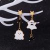 Cute Halloween Ghost Dangle Earrings for Women Cartoon Pumpkin Bat Spider Web Cat Tassel Drop Earring All Saints' Day Jewelry