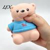 Cute Santa Claus Doll Figures Christmas Tomato Bear Squeeze Toy for Stress Relief, TPR Decompression Soft Anxiety Relief Toys Figure with Festive