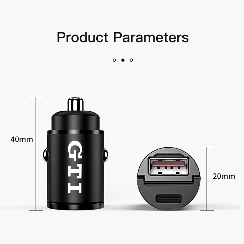 USB Type-C Ports Car Cigarette Lighter Fast Charger Adapter For VW GTI Polo Golf Passat Tiguan Arteon Touareg Taigo Caddy Jetta