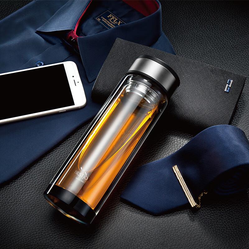 BESTJOY Fuguang 320ml Double Wall Glass Cup