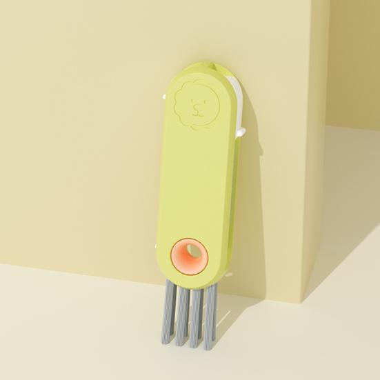 In 1 Tassen Deckel Reinigungsbürste Cartoon Löwen Design Doppelseitig