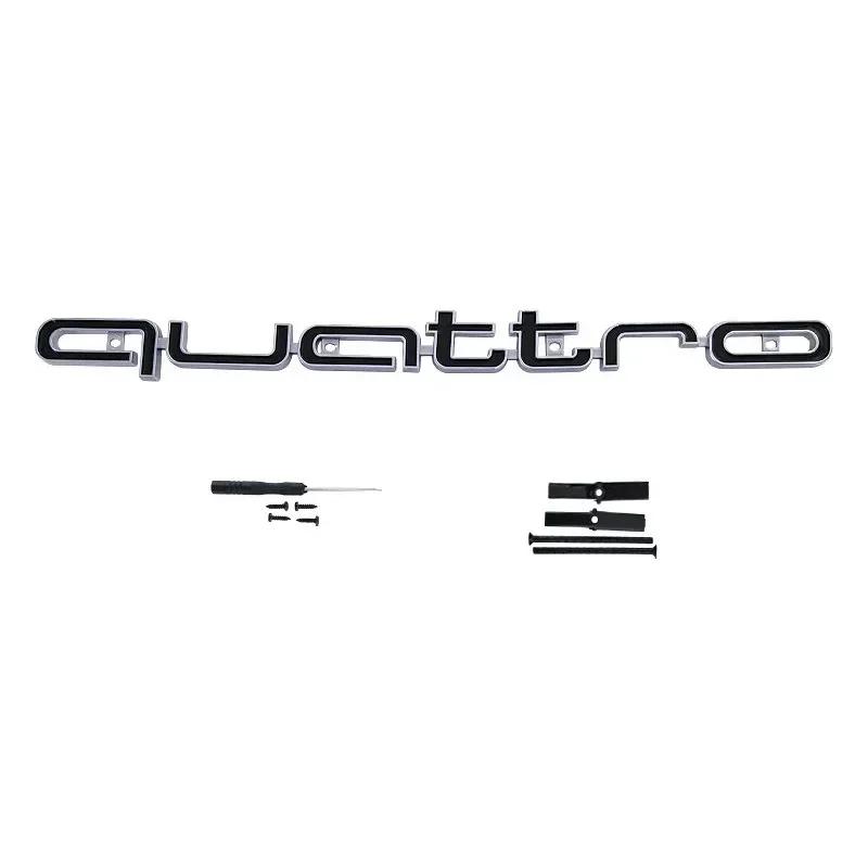 

1 шт. Эмблема Quattro 3D ABS Эмблема на переднюю решетку автомобиля для A3 A4 A5 A6 A6L A7 A8 Q3 Q5 Q7 S3 S4 S5 RS3 RS4 RS6 Аксессуары для значка серебряный