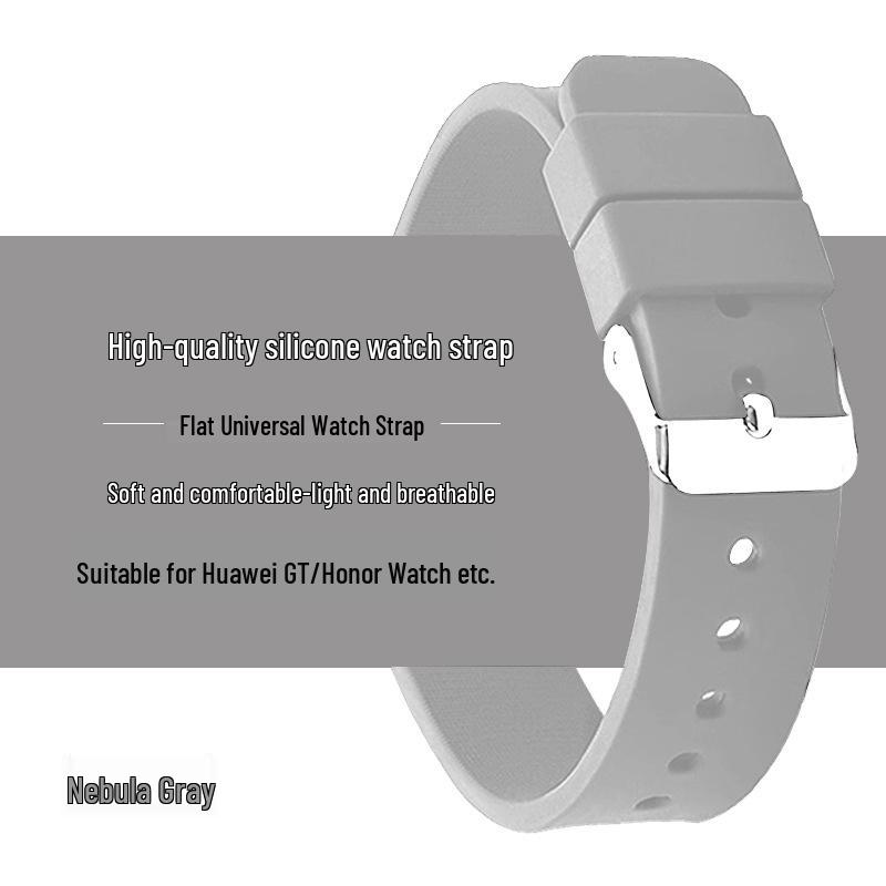 

Водонепроницаемый спортивный силиконовый ремешок для Huawei GT3/4, Garmin, Samsung Smartwatches (22мм) 22mm светло-серый