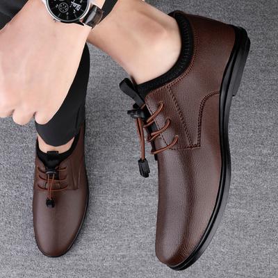Fashion High Quality Men's Fashionable Casual Leather shoesShoes Lace Up Leather Casual Shoe Outdoor Comfortable Fashion Shoes