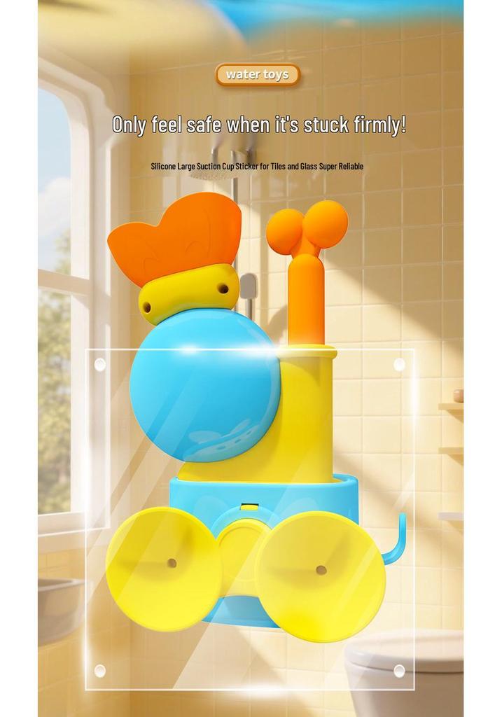 Telescopic Snail Spin-and-Play Water Sprinkler Baby Bath Toy