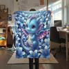 1Pc Cartoon Print Flannel Blanket, High Quality Comfortable for All Seasons, Home Decor, Warmth and Comfort, Perfect for Christmas Birthday Gift