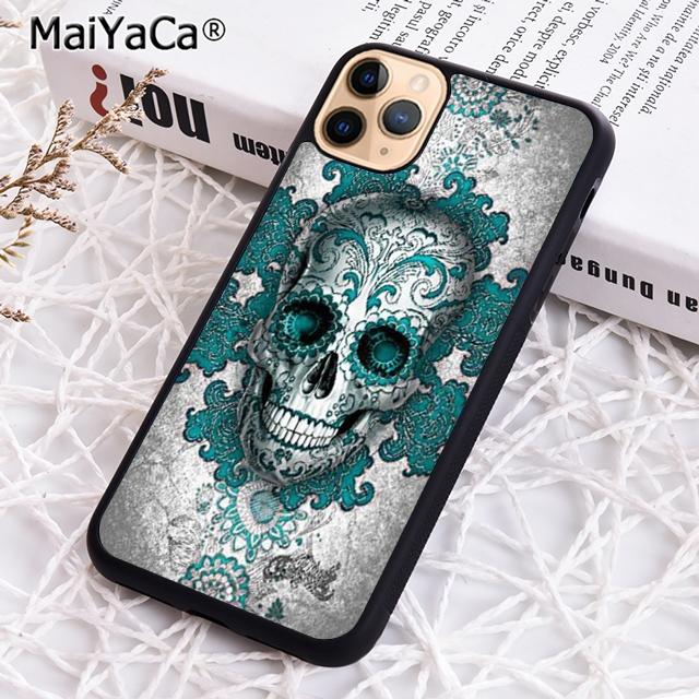 

MaiYaCa Mexican Sugar Skull Protective Phone Case For iPhone 17 Air 16 pro max 15 14 plus 12 13 Shell Cover coque iPhone 15pro max