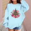 Children's Fashionable Casual Long-sleeved Loose Christmas Print Pullover Sweatshirt