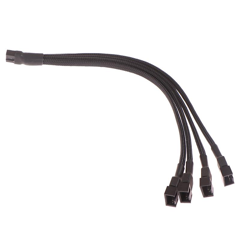 1Pc ventilátorový splitter kabel 4pinový adaptérový kabel 1 až 1 2 3 4 Počítačový CPU Ventilátor Splitter PC ventilátor Prodlužovací napájecí kabel Příslušenství