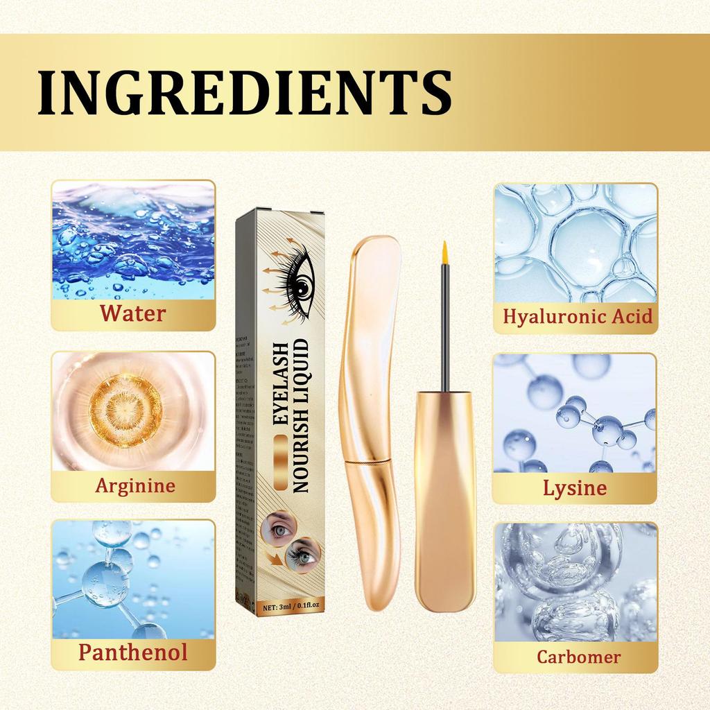 Brow Thickening Black Eyelash Curling Liquid Slim And Thick Mild Mascara Liquid Natural And Beautiful Moisturizing Curling Eye 3ml
