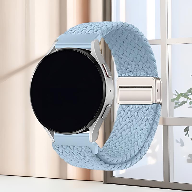 18/20/22mm Fashion Magnetic Nylon Strap for Samsung Galaxy 7/6/5/Huawei GT 6/5/4/Garmin Fenix 7/Forerunner 265 Replacement Band