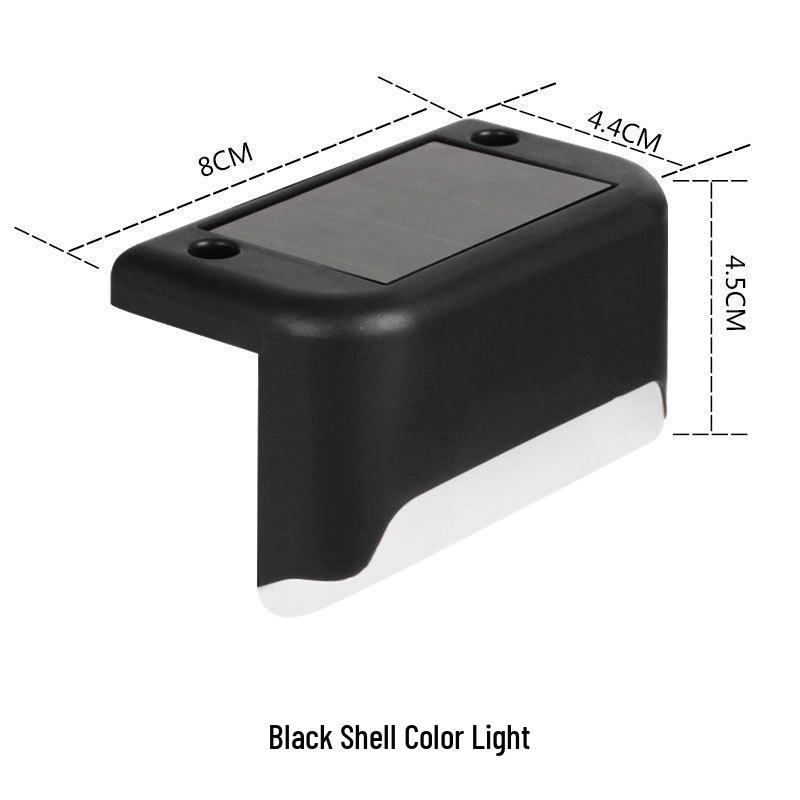 Waterproof Outdoor LED Solar Stair and Railing Lights for Steps, Walls, Fences, and Courtyards