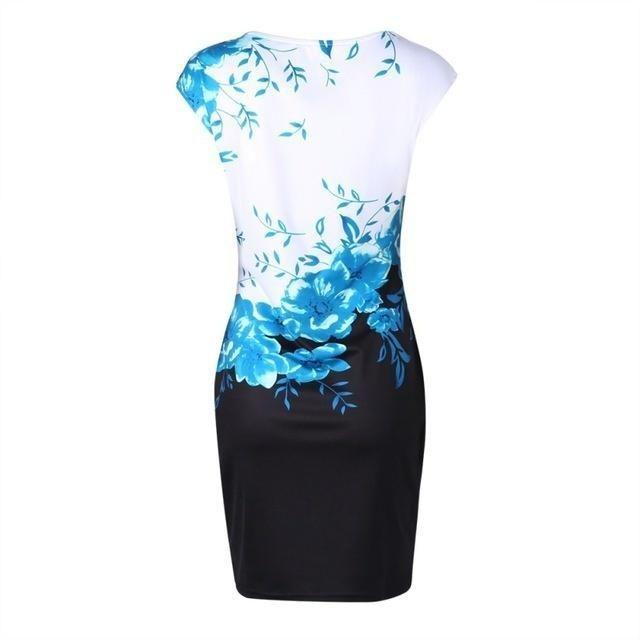 Sleeveless Dress Womens Slim Fit Mini Dress Party Dress Evening Floral Printed