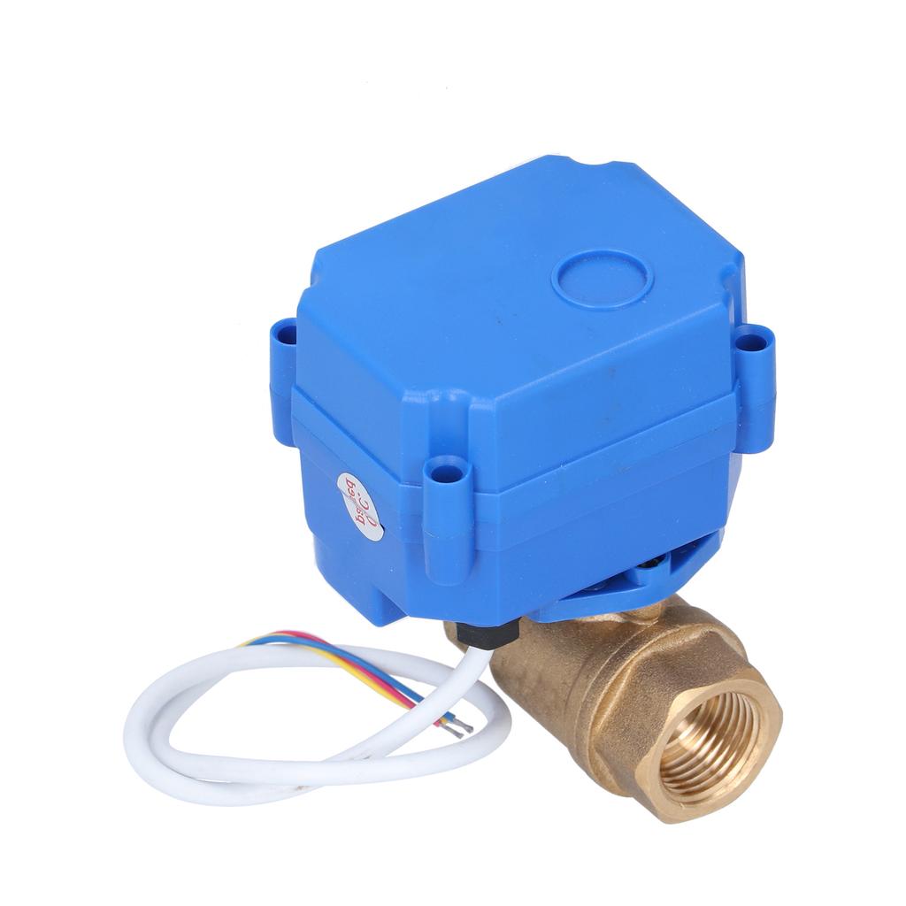 Electric Ball Valve Brass Mini 3 Wire 2 Control Mode Integrated Hydraulic Equipment DC12V