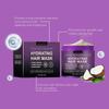 Masque Capillaire Hydratant pour Cheveux Secs et Abîmés, Huile d'Argan et de Coco Collagène Conditionneur Profond Hydrate pour Cheveux Frisés, Colorés et Tous Types de Cheveux