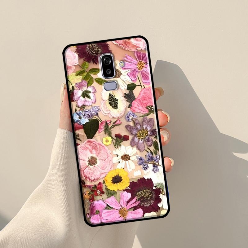 Embroidery Flowers Case For Samsung Galaxy J1 J3 J7 J5 2016 A3 A5 2017 J8 A7 A9 J4 J6 A6 A8 Plus 2018 Cover